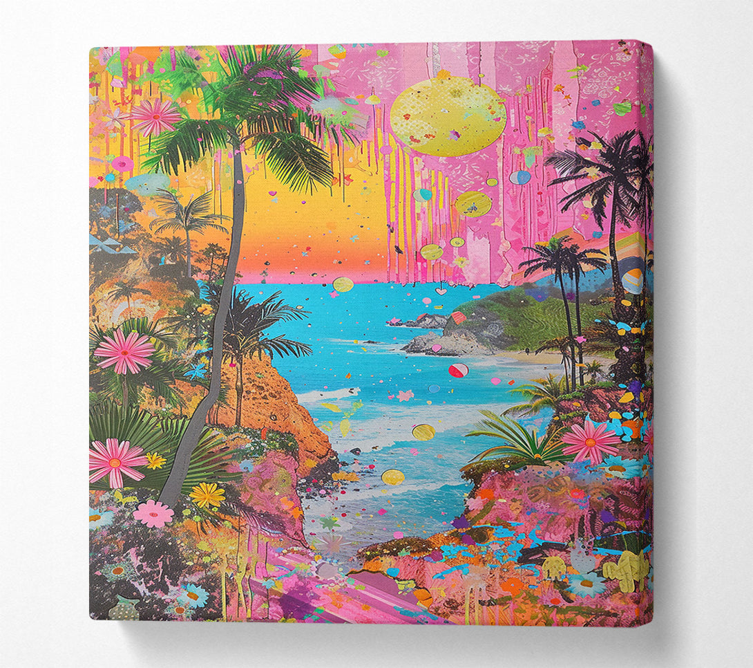  A Canvas Print of Psychedelic Paradise Canvas Print