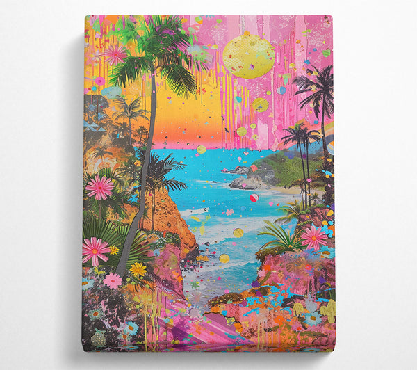  A Canvas Print of Psychedelic Paradise Canvas Print