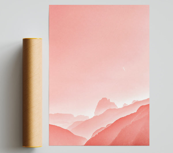 Coral Mountain Haze Poster