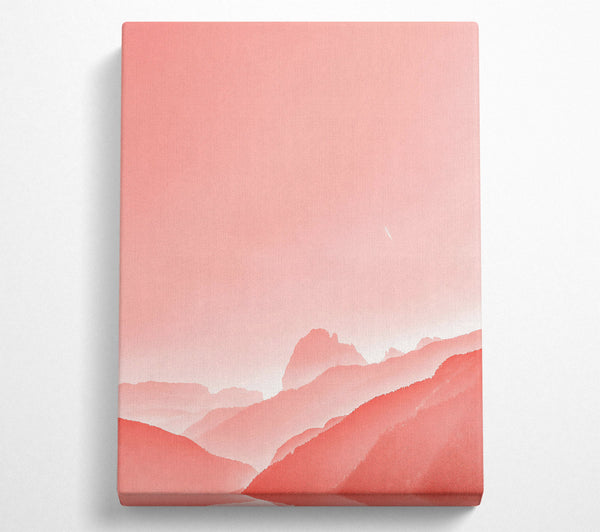  A Canvas Print of Coral Mountain Haze Canvas Print