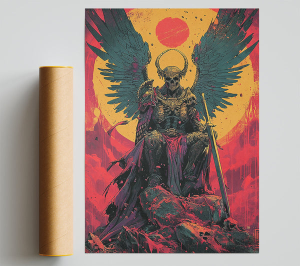 Psychedellic Fallen Angel Of Death Print