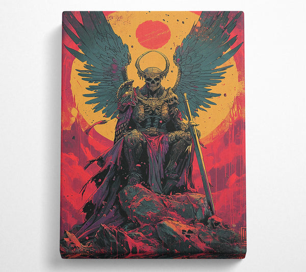  A Canvas Print of Psychedellic Fallen Angel Of Death Canvas Wall Art