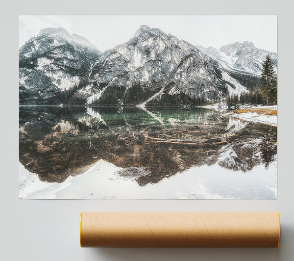 Emerald Mountain Reflections Poster