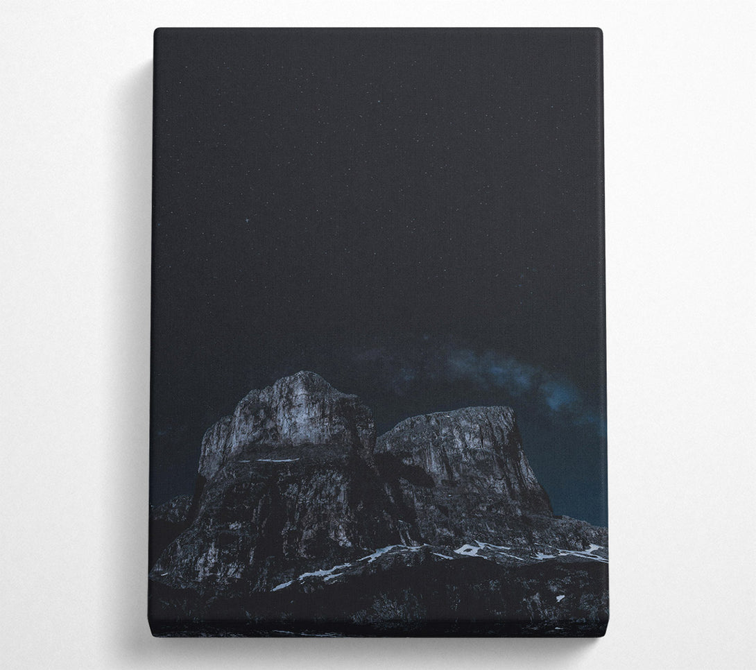  A Canvas Print of Black Night Peaks Canvas Art