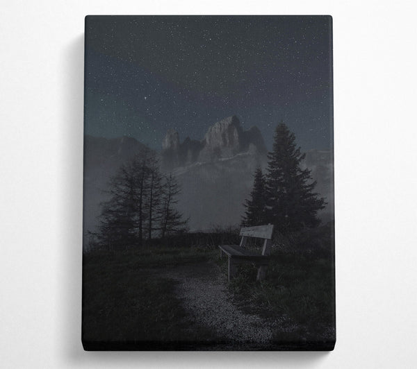  A Canvas Print of Midnight Grey Mountain View Canvas Print