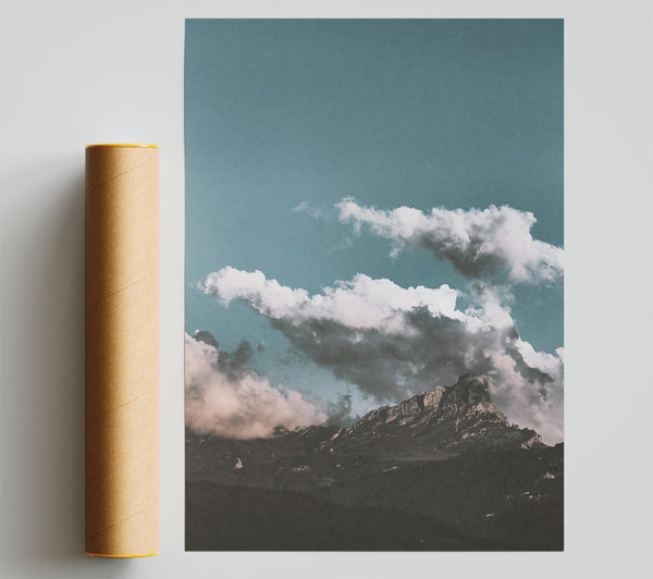 Teal Mountain Dreams Poster
