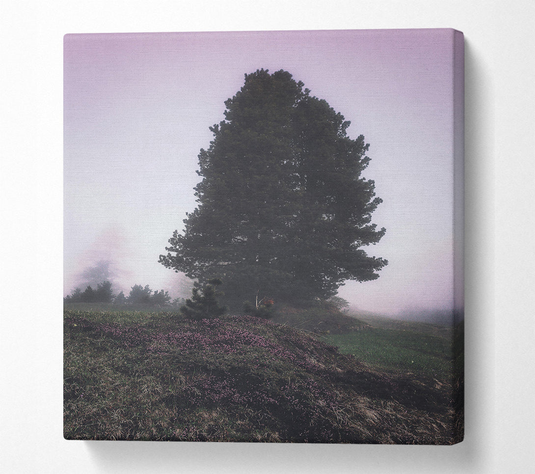  A Canvas Print of Lavender Fog Silhouette Canvas Art