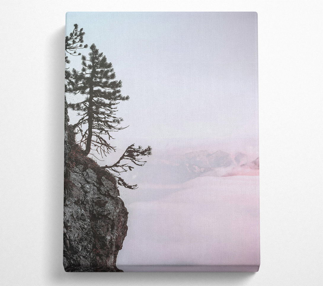  A Canvas Print of Pink Sky Silhouette Canvas Print