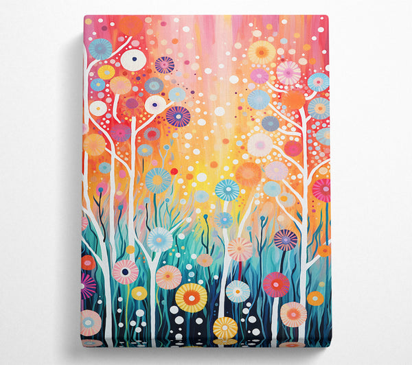  A Canvas Print of Psychedlic Flowers Canvas Art