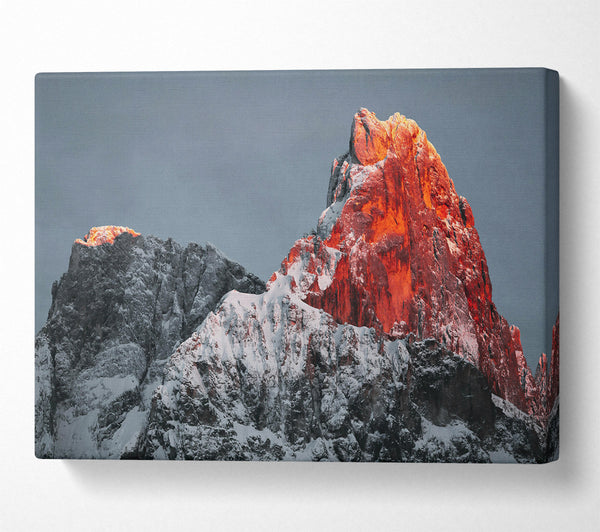  A Canvas Print of Golden Hour Peak Canvas Art