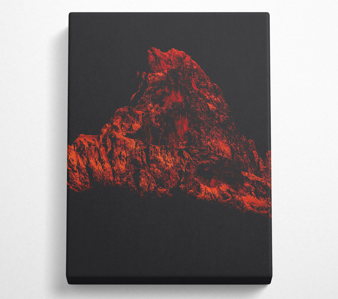  A Canvas Print of Crimson Mountain Peak Canvas Wall Art