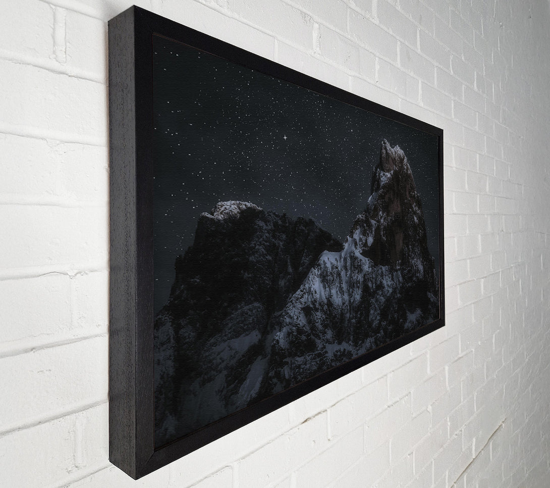  A Canvas Print of Black Night Peaks Canvas Art