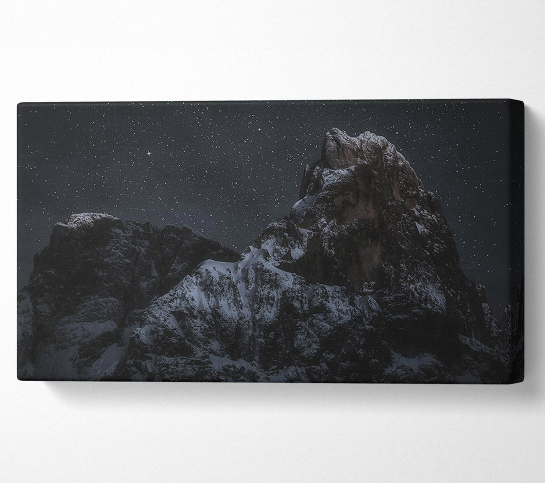  A Canvas Print of Black Night Peaks Canvas Art