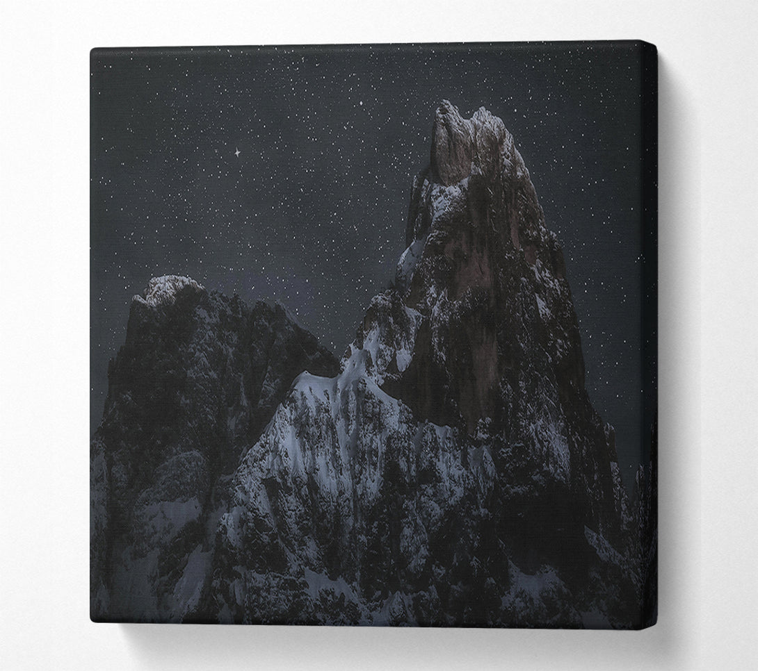  A Canvas Print of Black Night Peaks Canvas Art