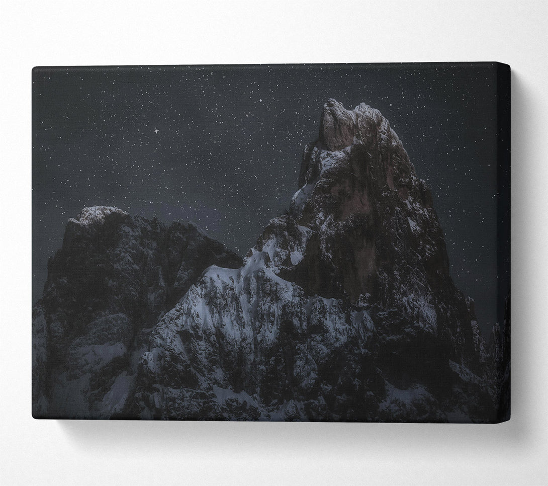  A Canvas Print of Black Night Peaks Canvas Art