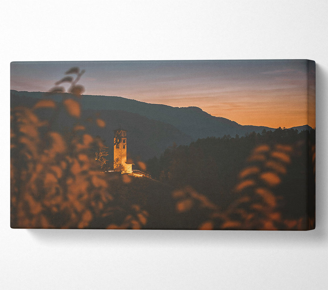  A Canvas Print of Golden Tower Dusk Canvas Print