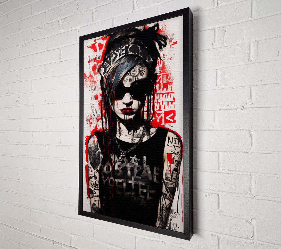  A Canvas Print of Punk Rock Girl Canvas Print
