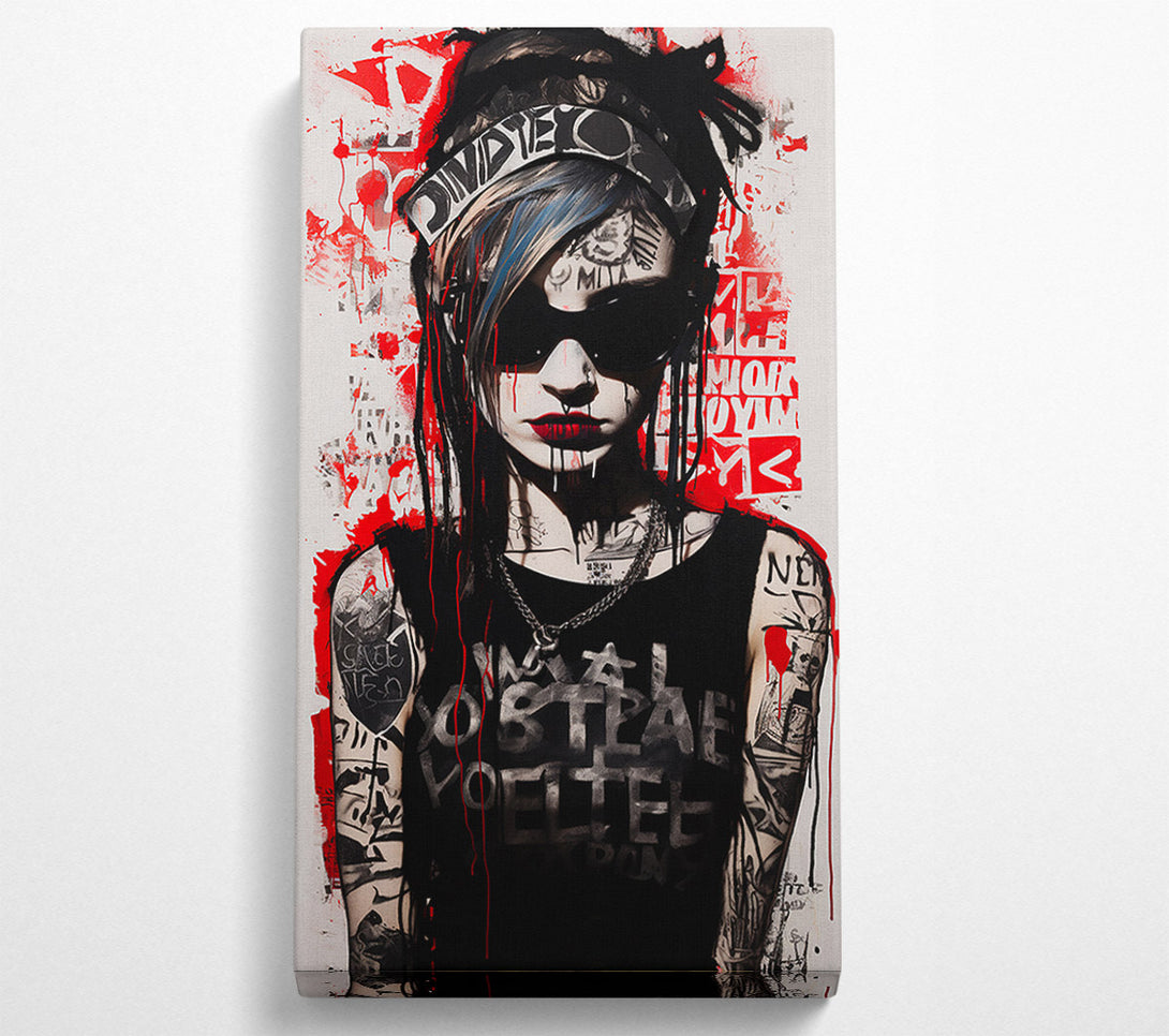  A Canvas Print of Punk Rock Girl Canvas Print