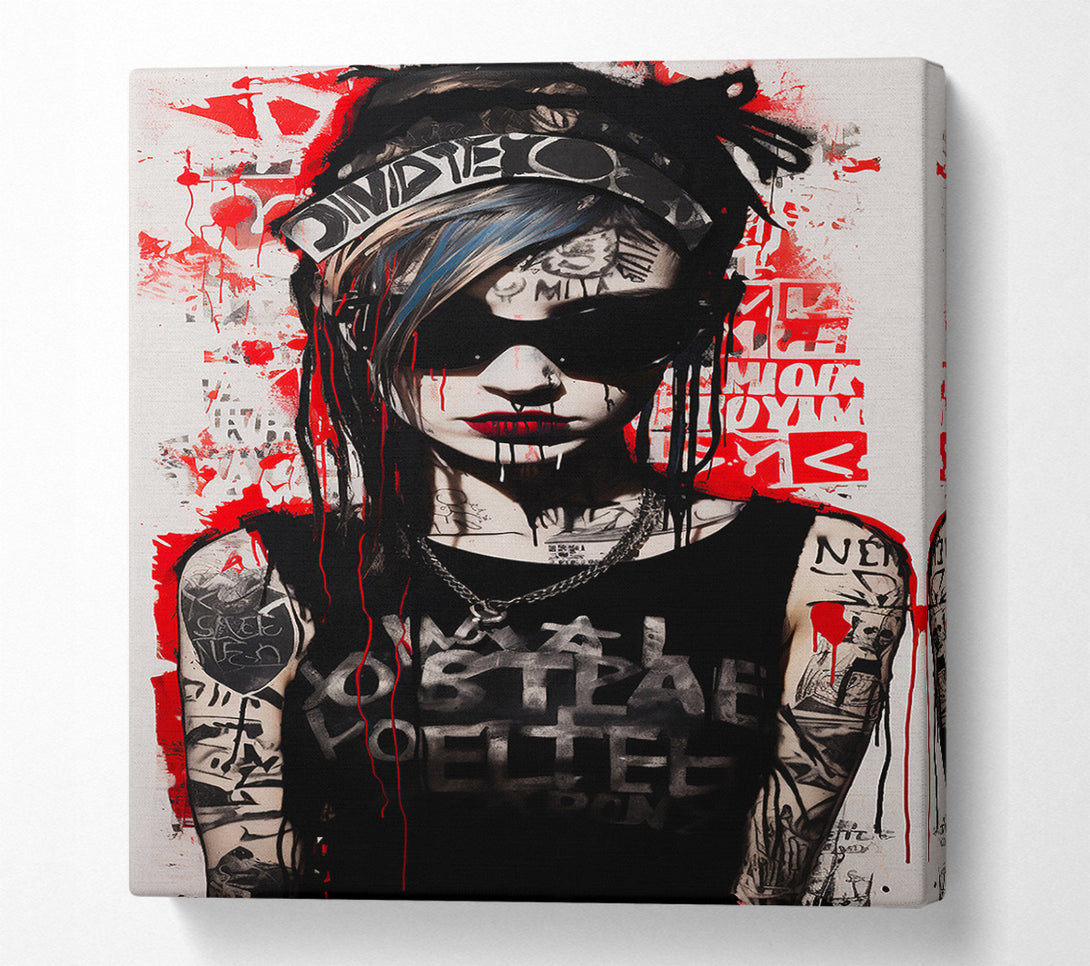  A Canvas Print of Punk Rock Girl Canvas Print