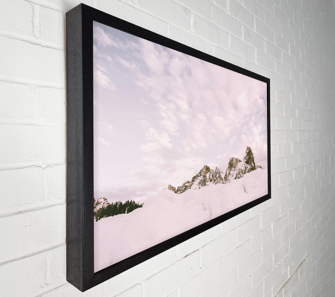  A Canvas Print of Pale Peaks In Winter Canvas Print