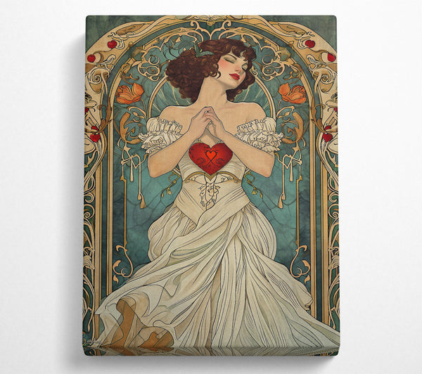  A Canvas Print of Pure Heart Dress Woman Canvas Wall Art