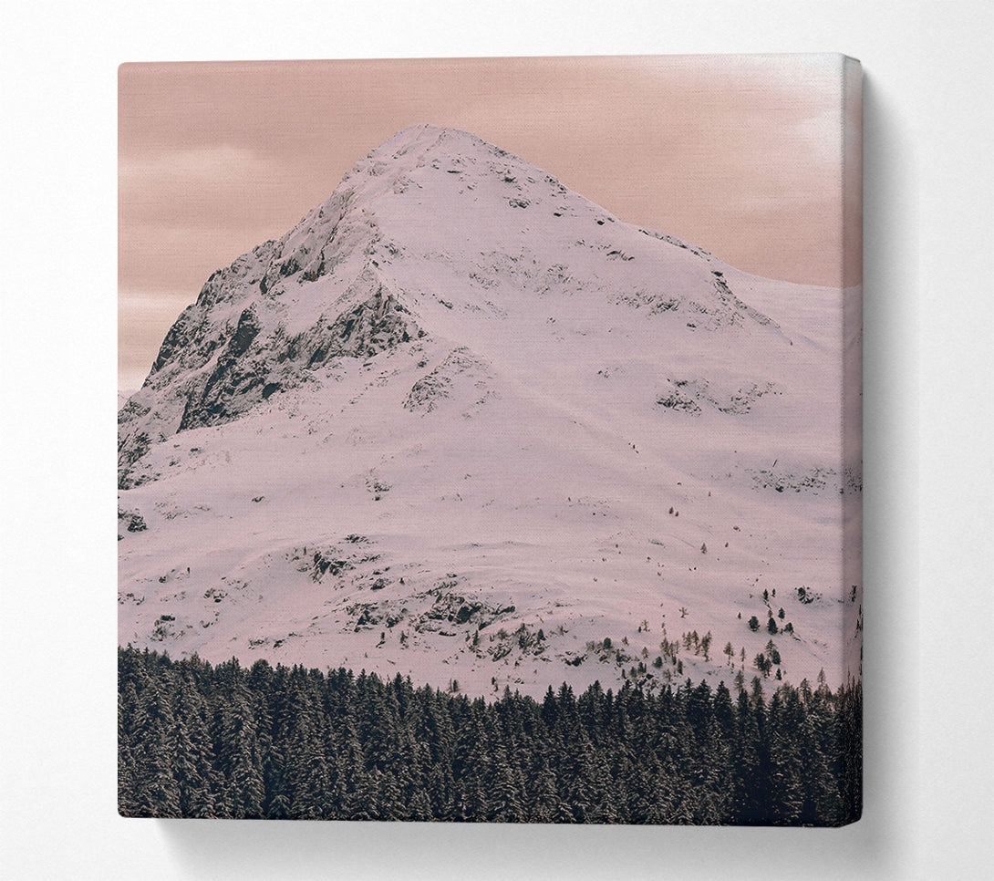  A Canvas Print of Pink Sky Mountain Peak Canvas Art