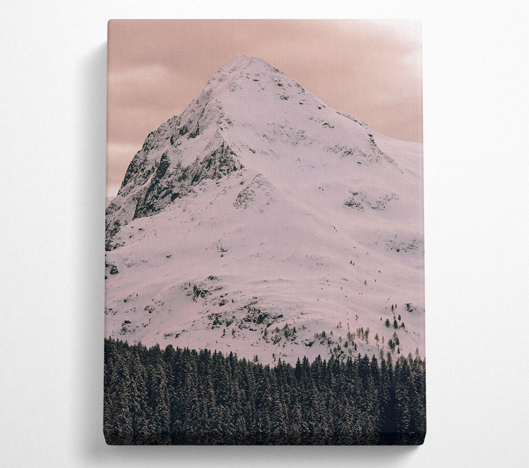  A Canvas Print of Pink Sky Mountain Peak Canvas Art