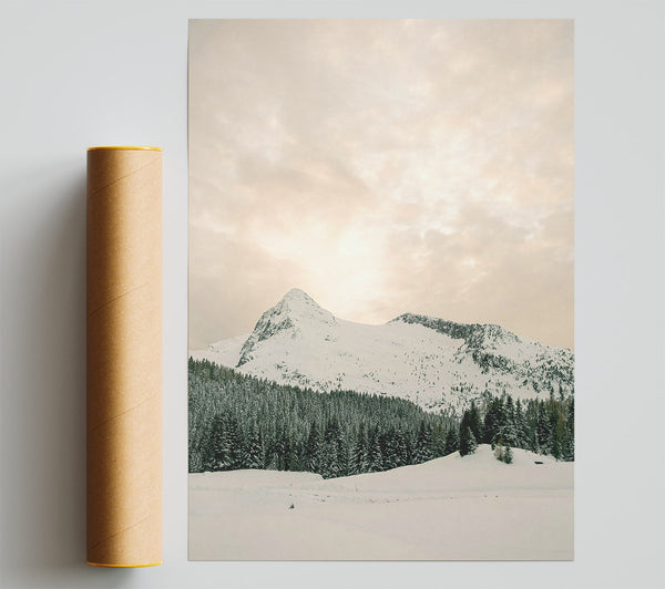 Pale Sky Mountains Poster