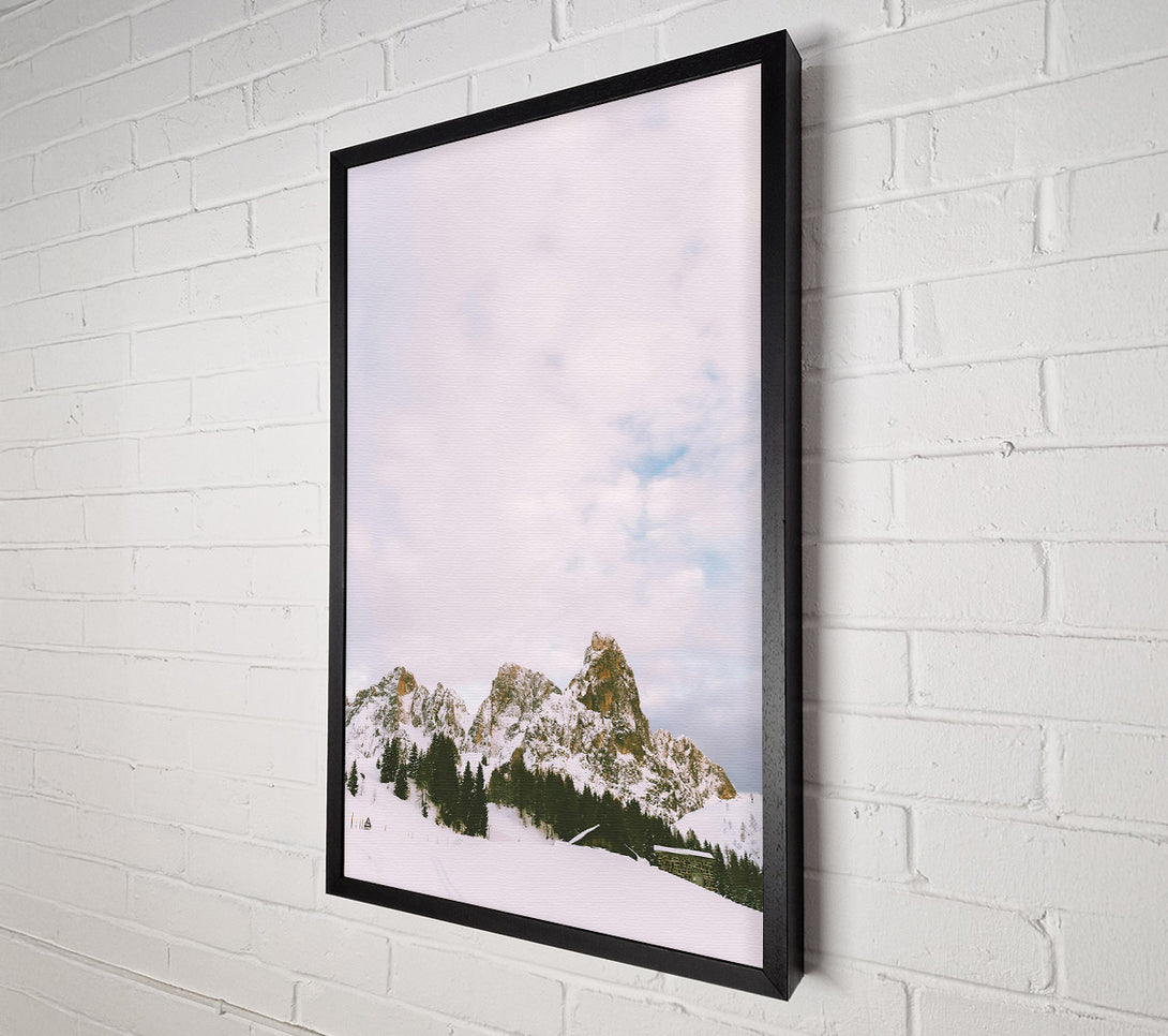  A Canvas Print of White Peaks Solitude Canvas Art