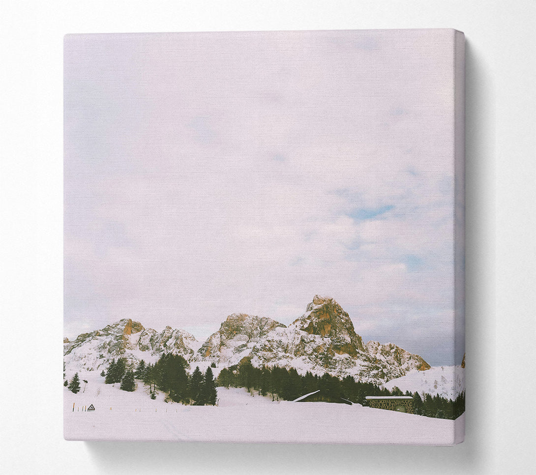  A Canvas Print of White Peaks Solitude Canvas Art