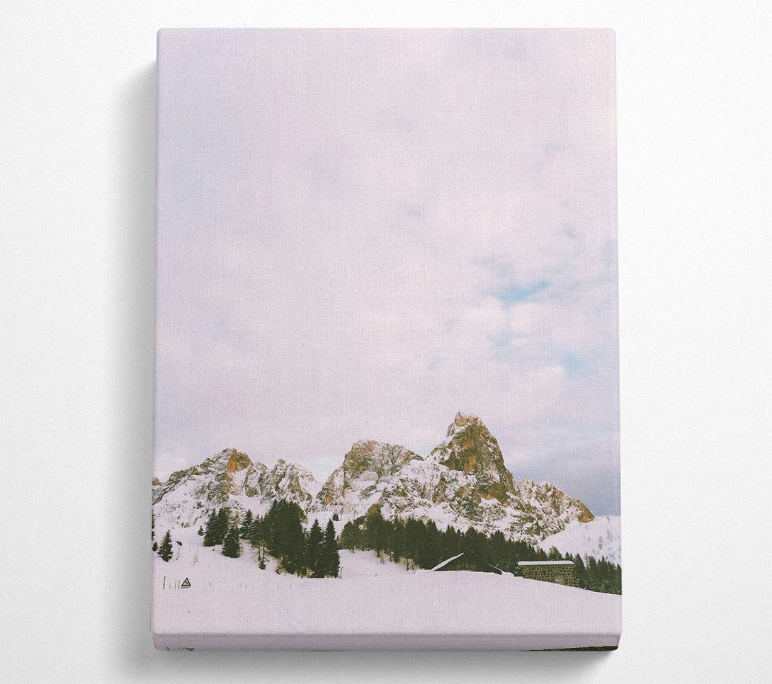  A Canvas Print of White Peaks Solitude Canvas Art