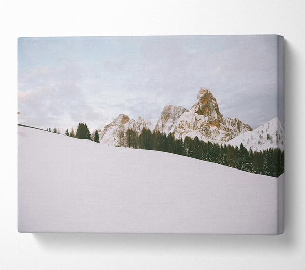  A Canvas Print of White And Golden Peaks Canvas Wall Art