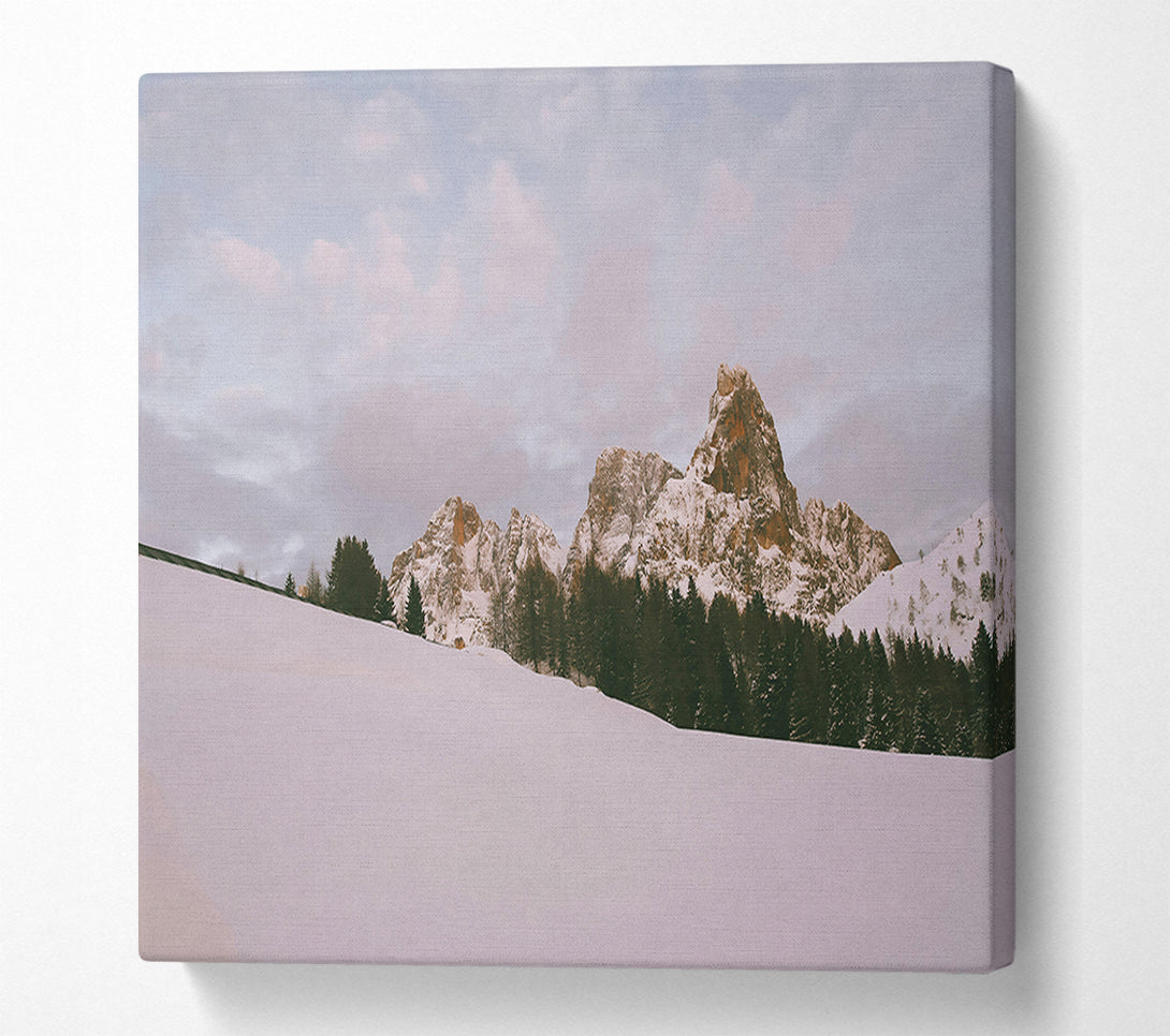  A Canvas Print of Golden Mountain Silence Canvas Print