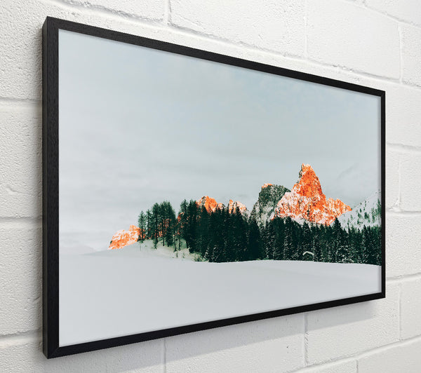 Orange Peak In The Snow