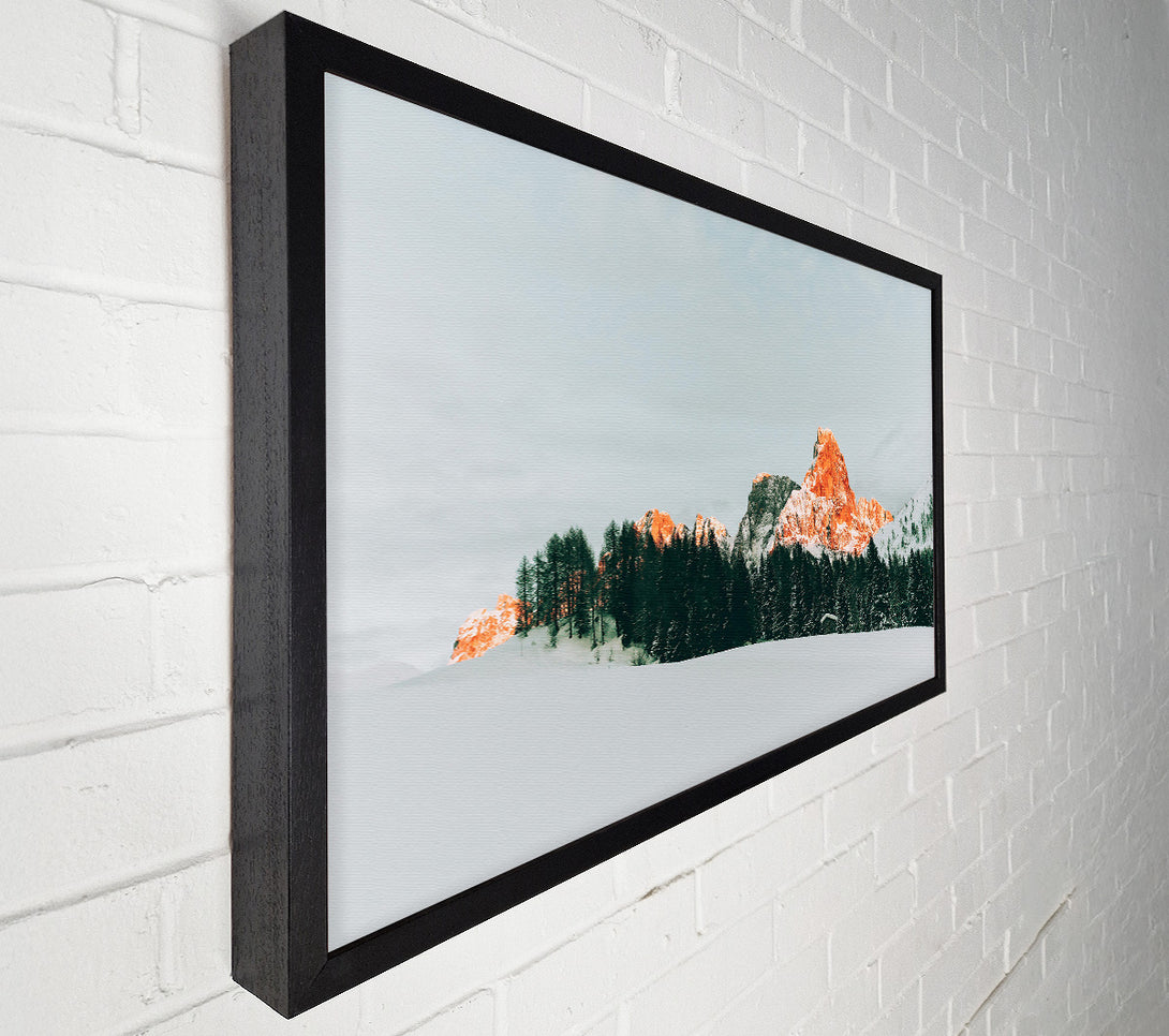  A Canvas Print of Orange Peak In The Snow Canvas Wall Art