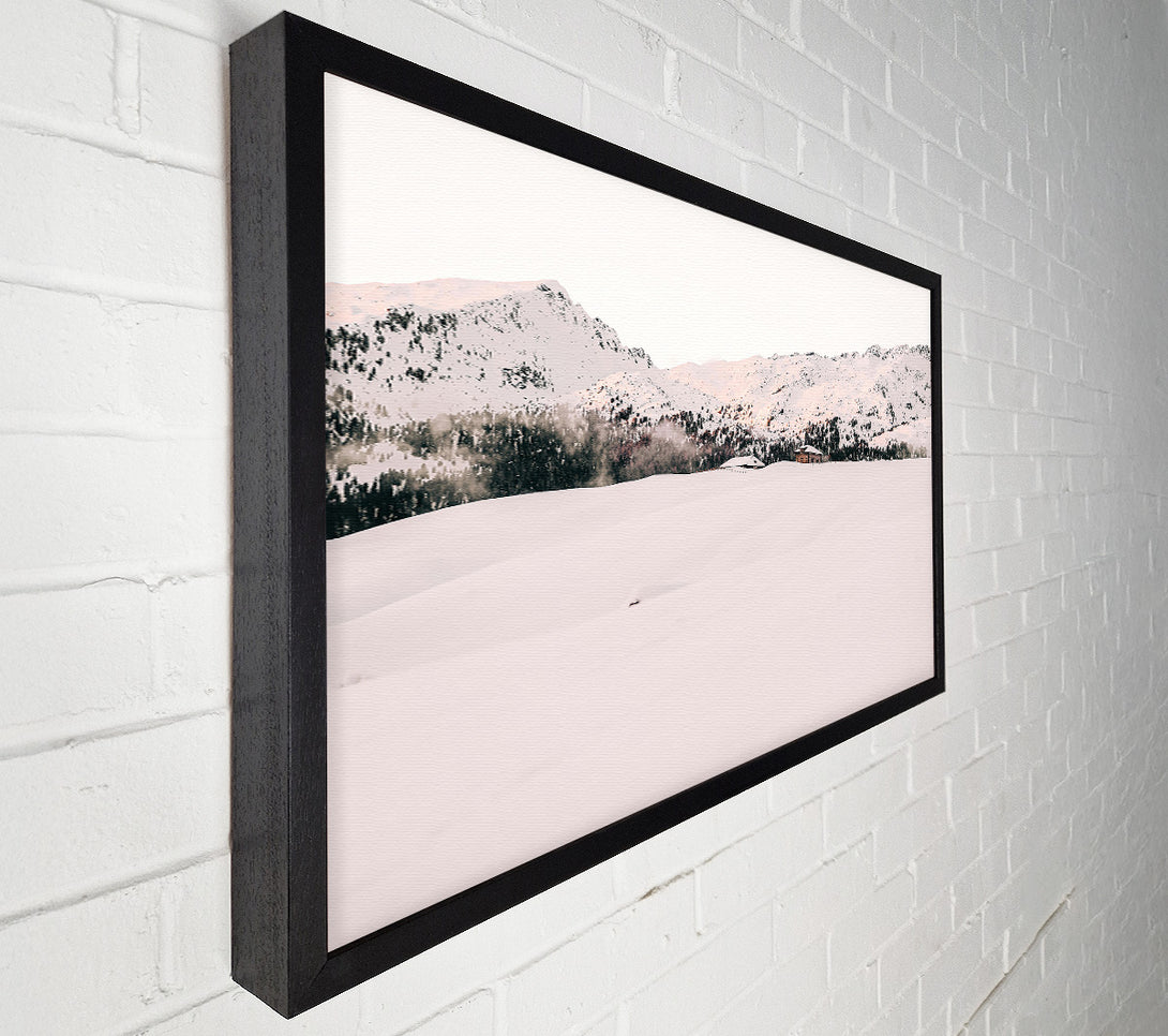  A Canvas Print of Pale Snowscape Solitude Canvas Print