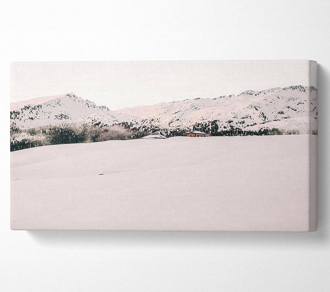  A Canvas Print of Pale Snowscape Solitude Canvas Print