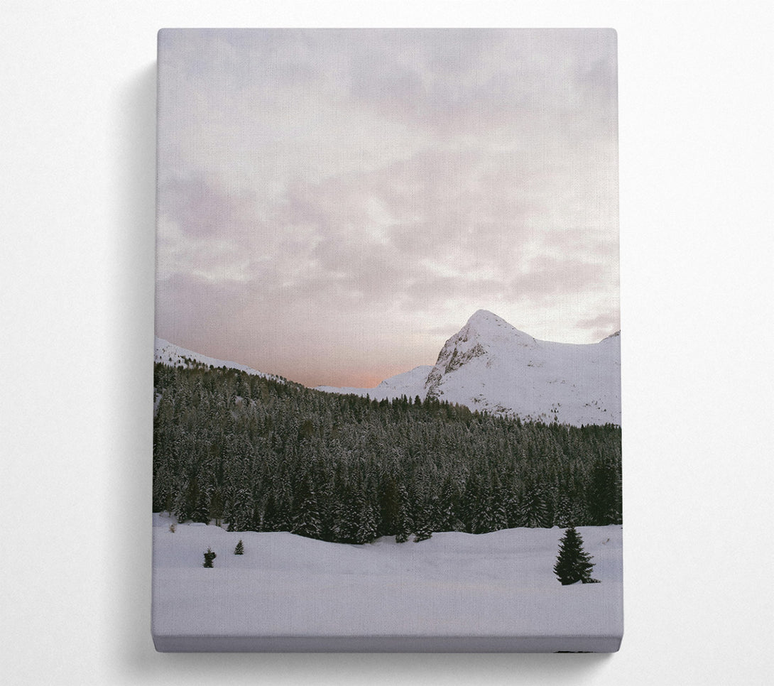  A Canvas Print of Pink Mountain Serenity Canvas Print