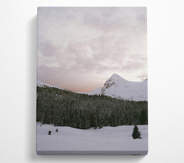  A Canvas Print of Pink Mountain Serenity Canvas Print