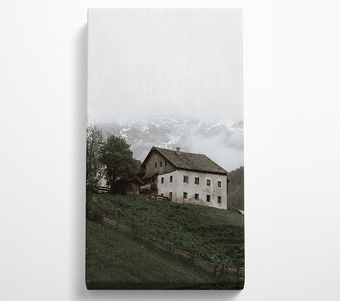  A Canvas Print of Green House In Fog Canvas Wall Art