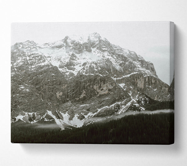  A Canvas Print of Grey Peaks In Fog Canvas Wall Art