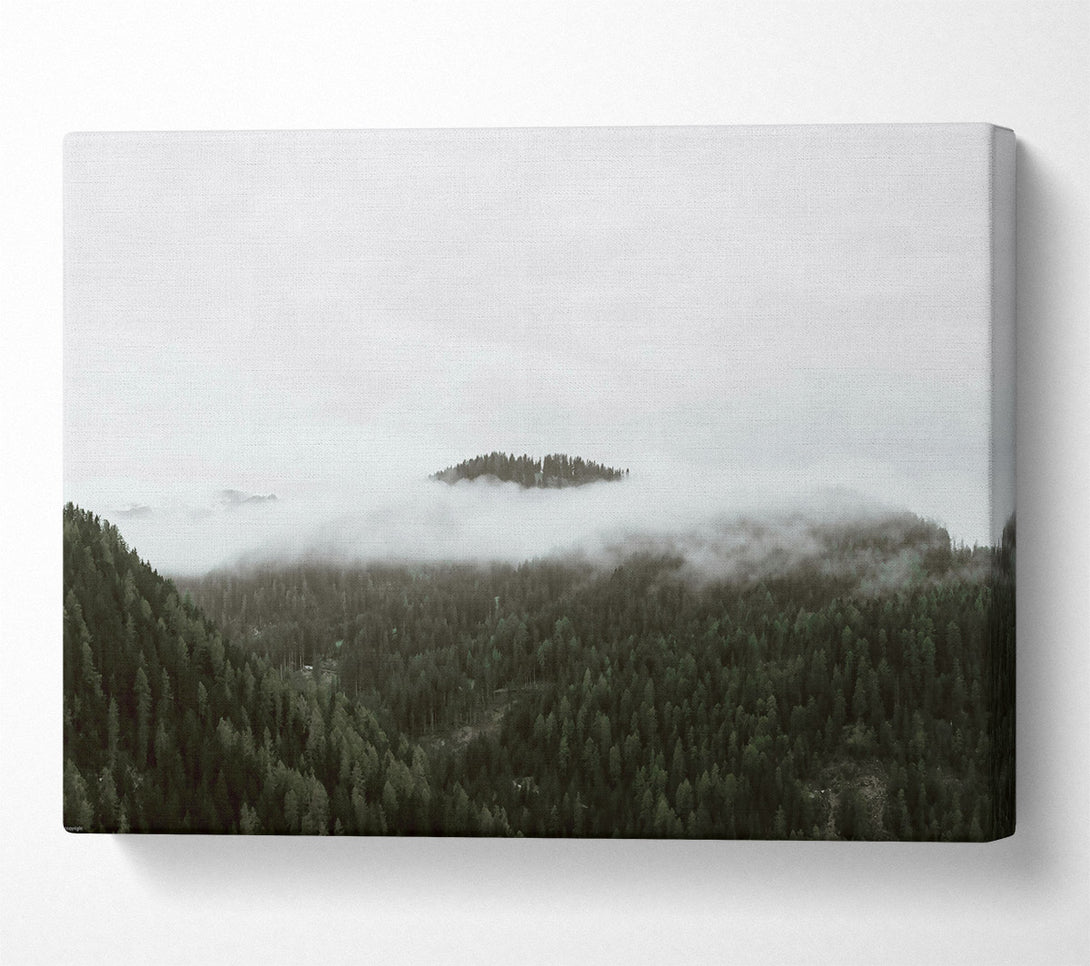  A Canvas Print of Green Mist Mountains Canvas Art