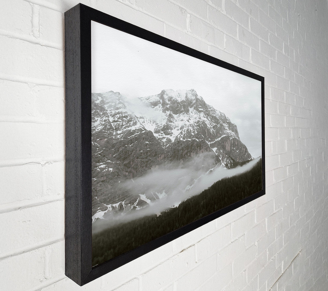  A Canvas Print of White Peak Through Fog Canvas Wall Art