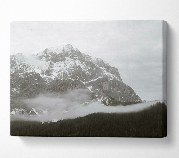  A Canvas Print of White Peak Through Fog Canvas Wall Art