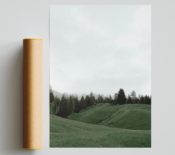 Green Meadow Solitude Print