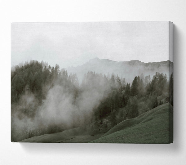  A Canvas Print of Green Misty Hills Canvas Art