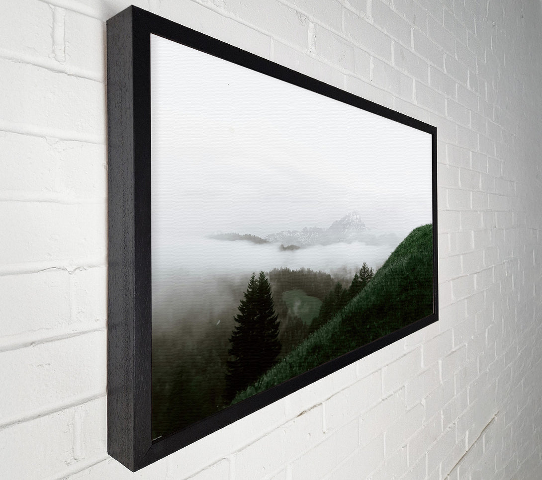  A Canvas Print of Green Foggy Peak Canvas Art
