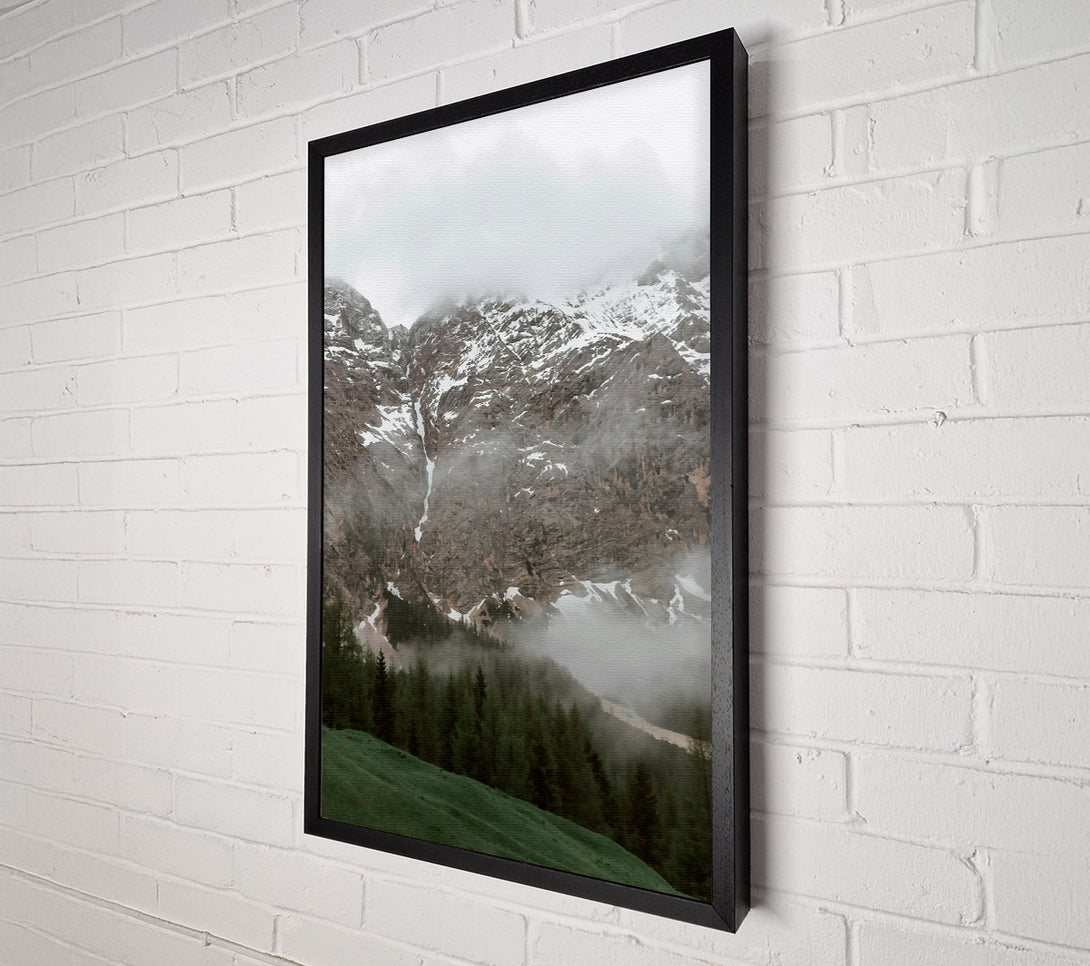  A Canvas Print of Green Mist Mountainside Canvas Wall Art