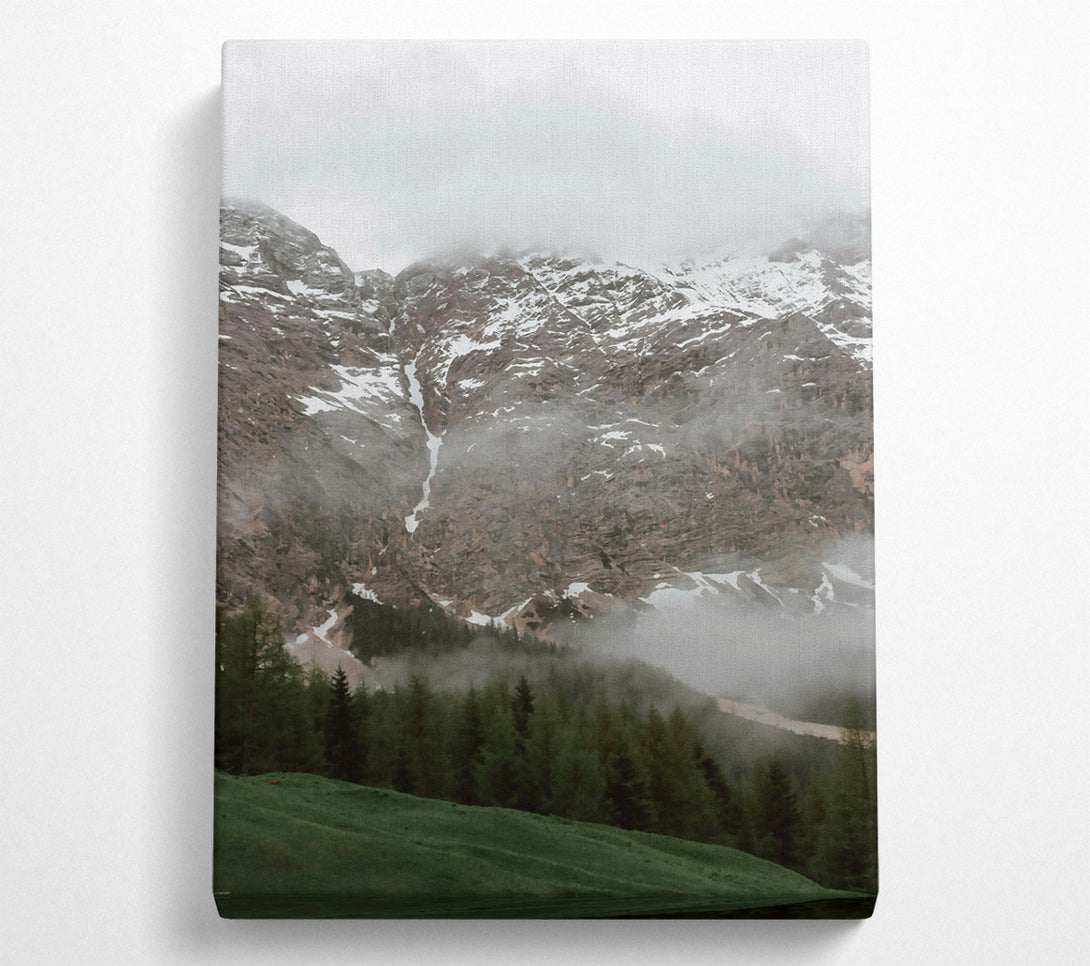  A Canvas Print of Green Mist Mountainside Canvas Wall Art