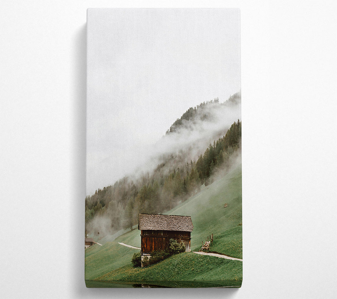  A Canvas Print of Green Mist Cabin Canvas Print